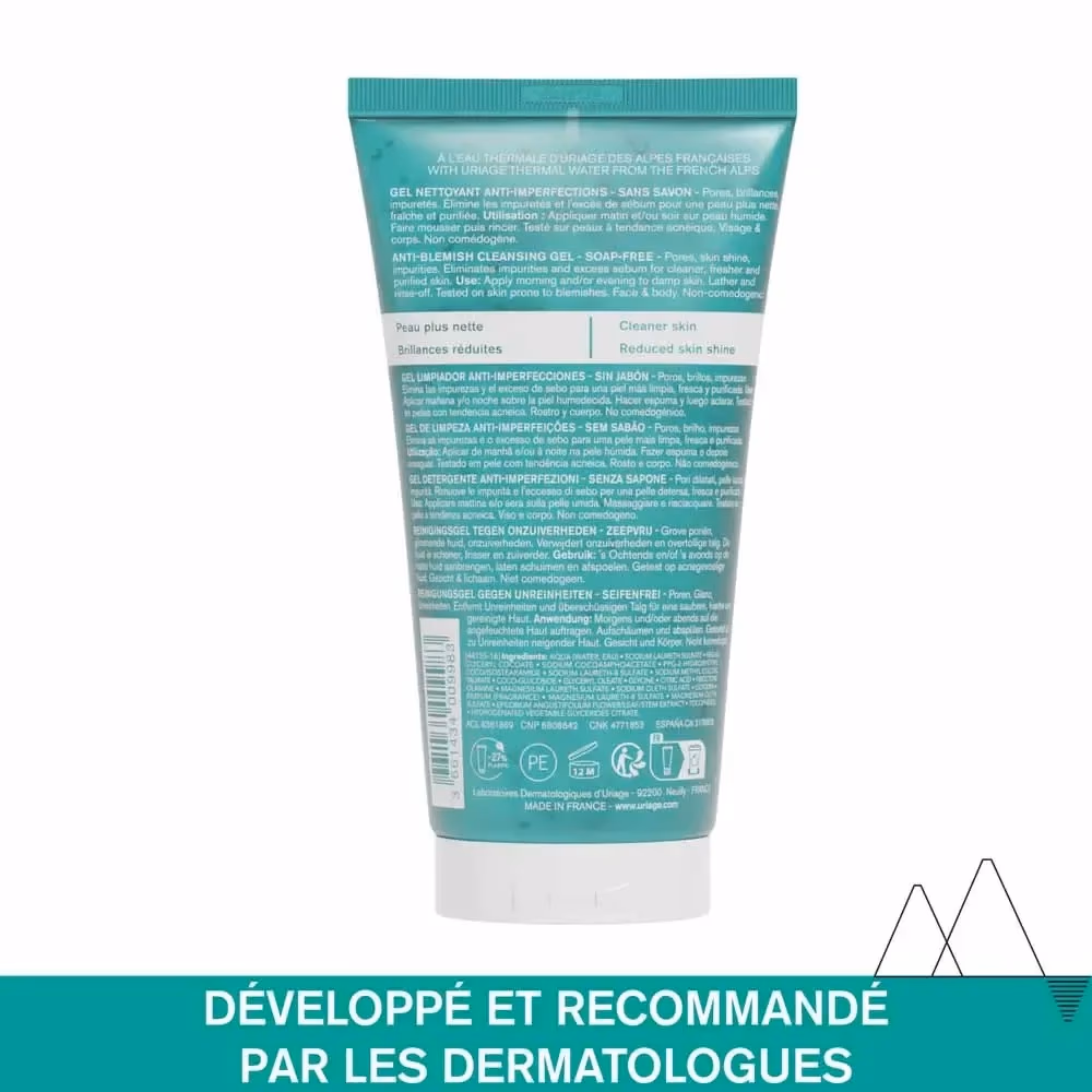 Uriage HySec Anti-Blemish Cleansing Gel 150ml 2