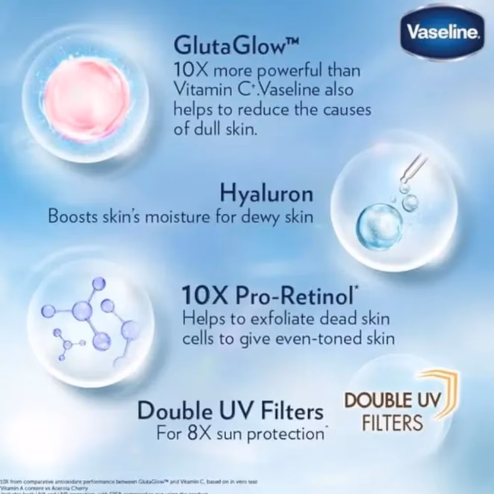Vaseline Gluta-Hya Flawless Bright Lotion 330ml 4