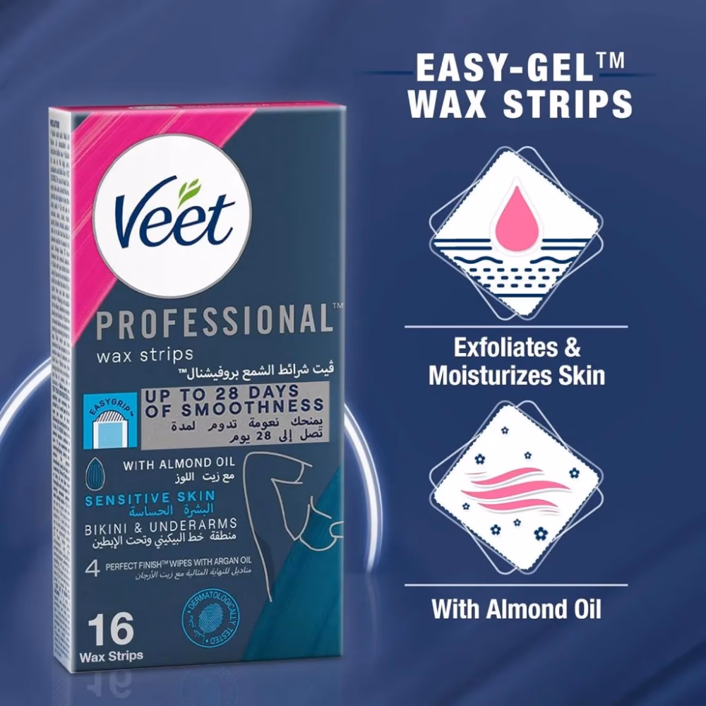 Veet Professional Cold Wax Strips for Bikini & Underarm 16S 2