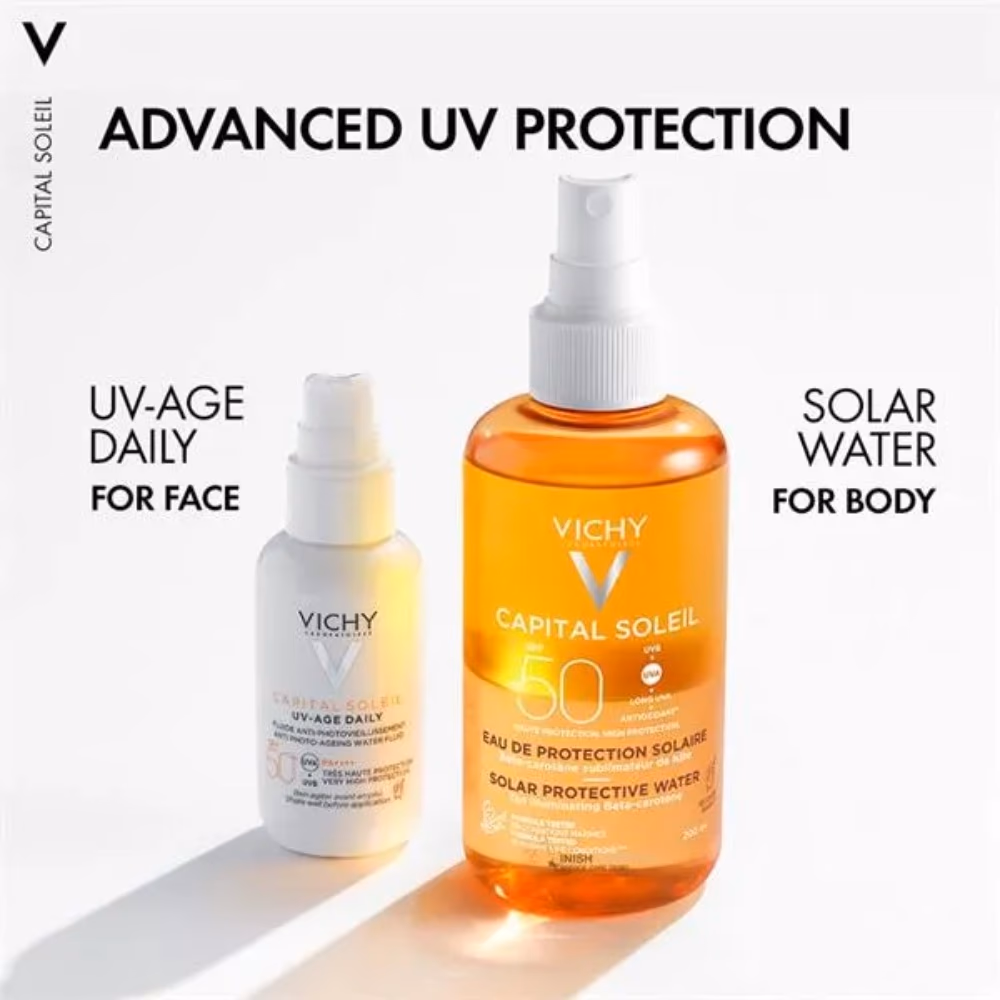 Vichy Capital Soleil SPF50 Protection Water with Beta-Carotene 200ml 4
