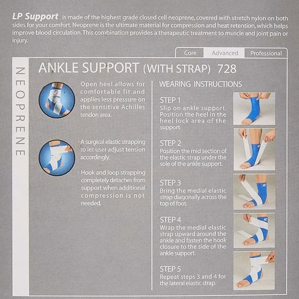 LP 728 Ankle Support with Strap - Extra Large 2