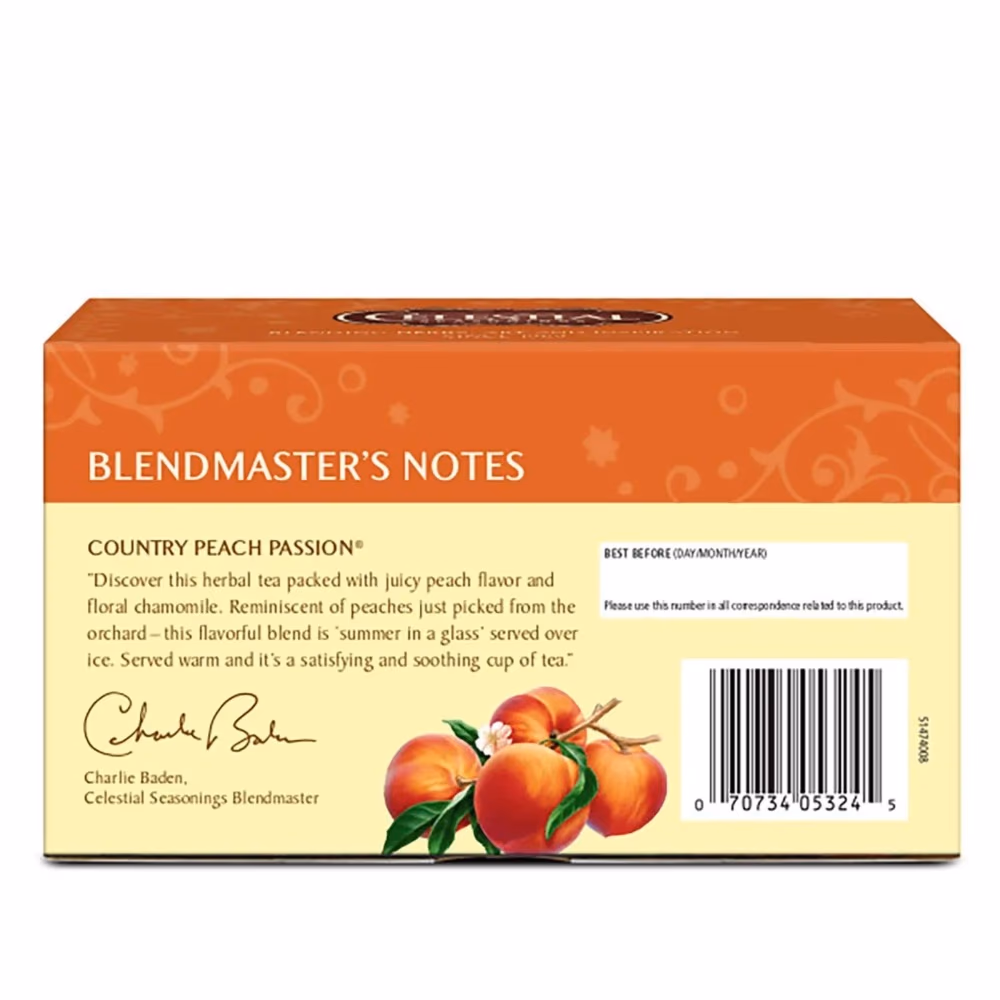 Celestial Herbal Tea Bag Peach Passion 20's 2