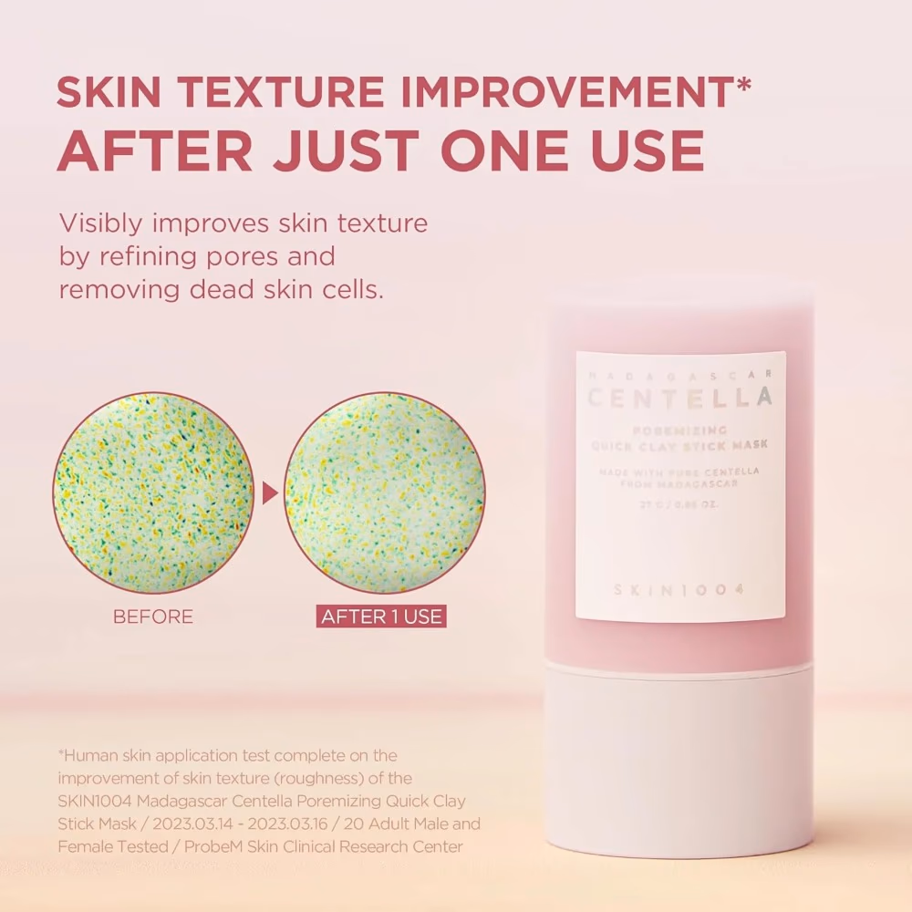 SKIN1004 Centella PoreMizing Quick Clay Stick Mask 27g – Pore Tightening & Sebum Control 4