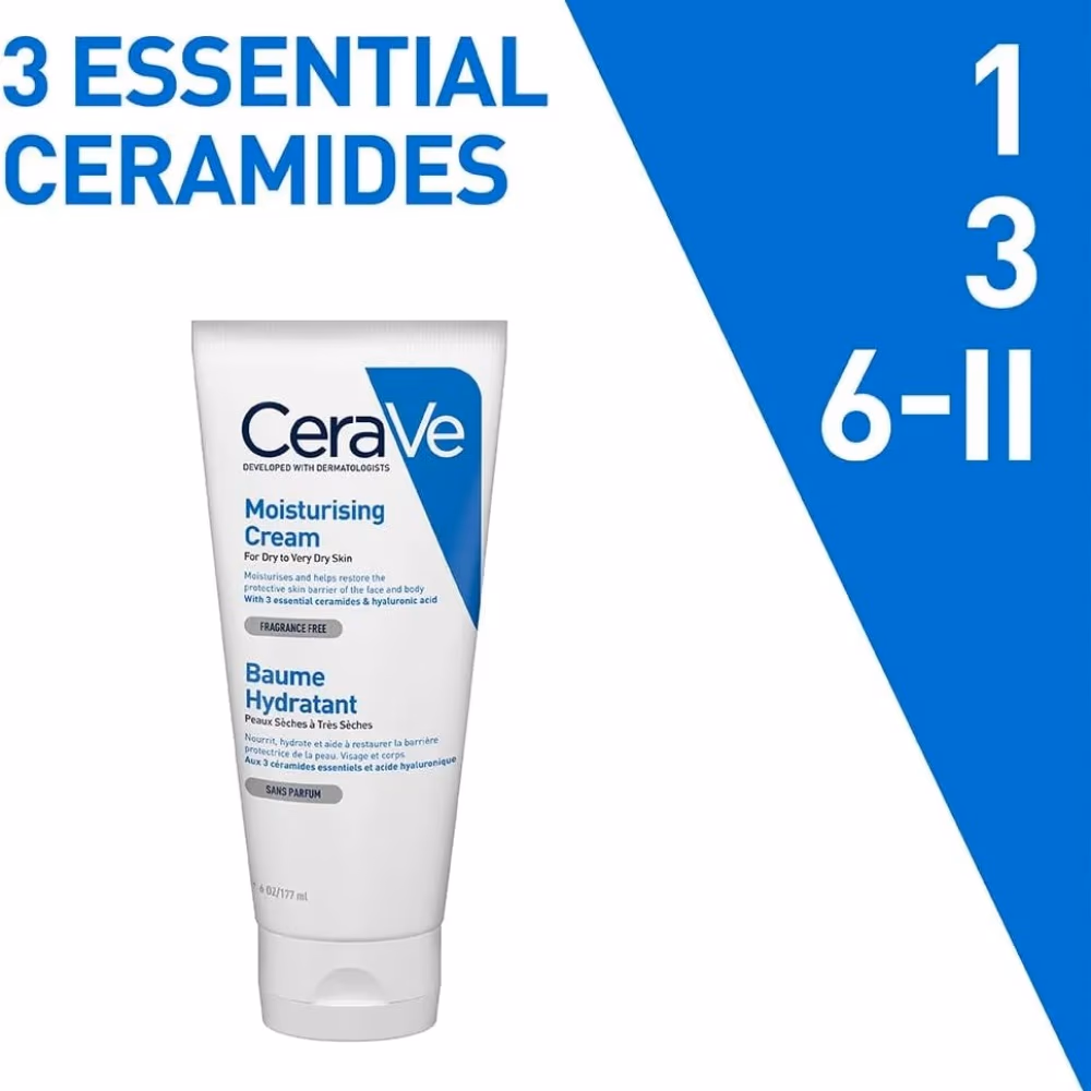 CeraVe Moisturizing Cream 177ml – Hydrating Face & Body Moisturizer for Dry to Very Dry Skin with Ceramides 4