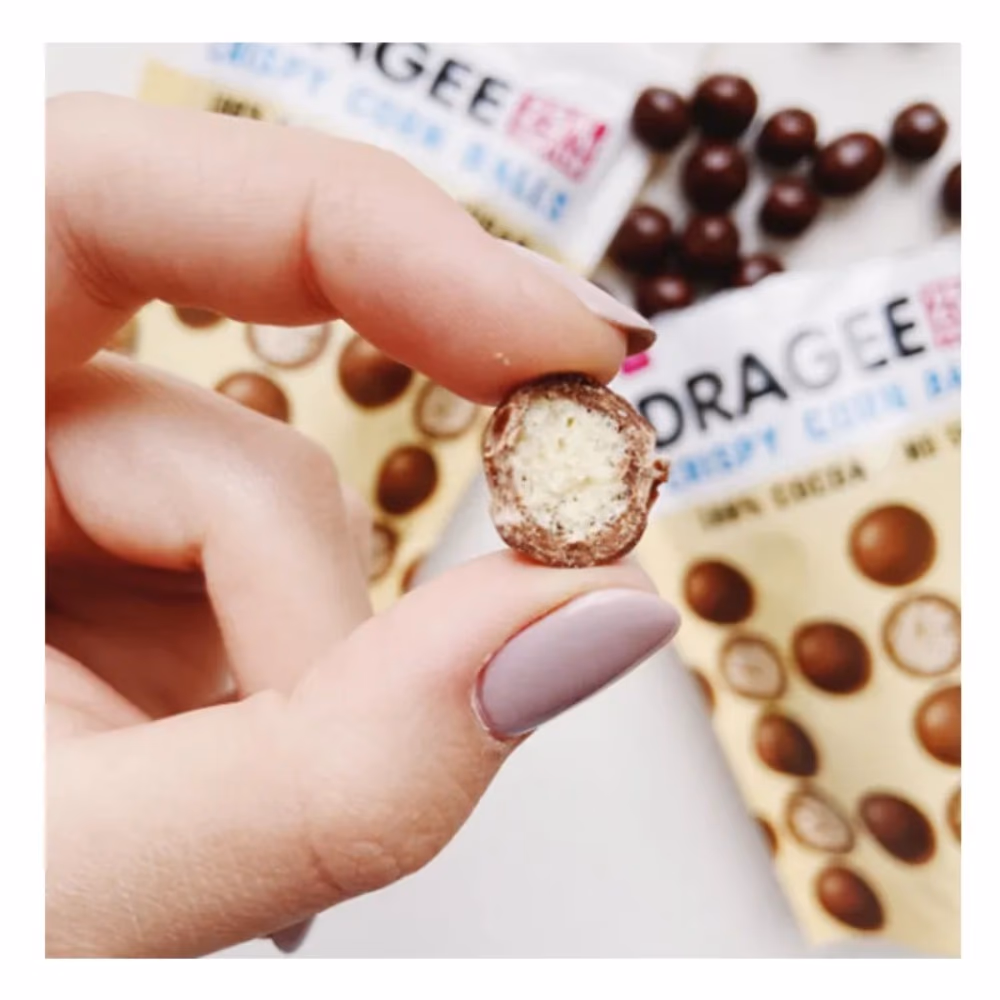 Chikalab Protein Chocolate Covered Dragee 120g – Milk Chocolate with Crispy Corn Balls Snack 2
