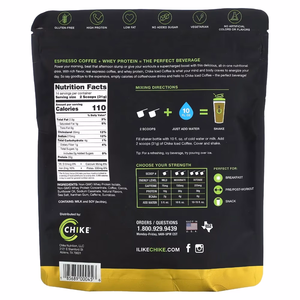 Chike Coffee Protein Chocolate Caramel Iced Coffee 434g  3