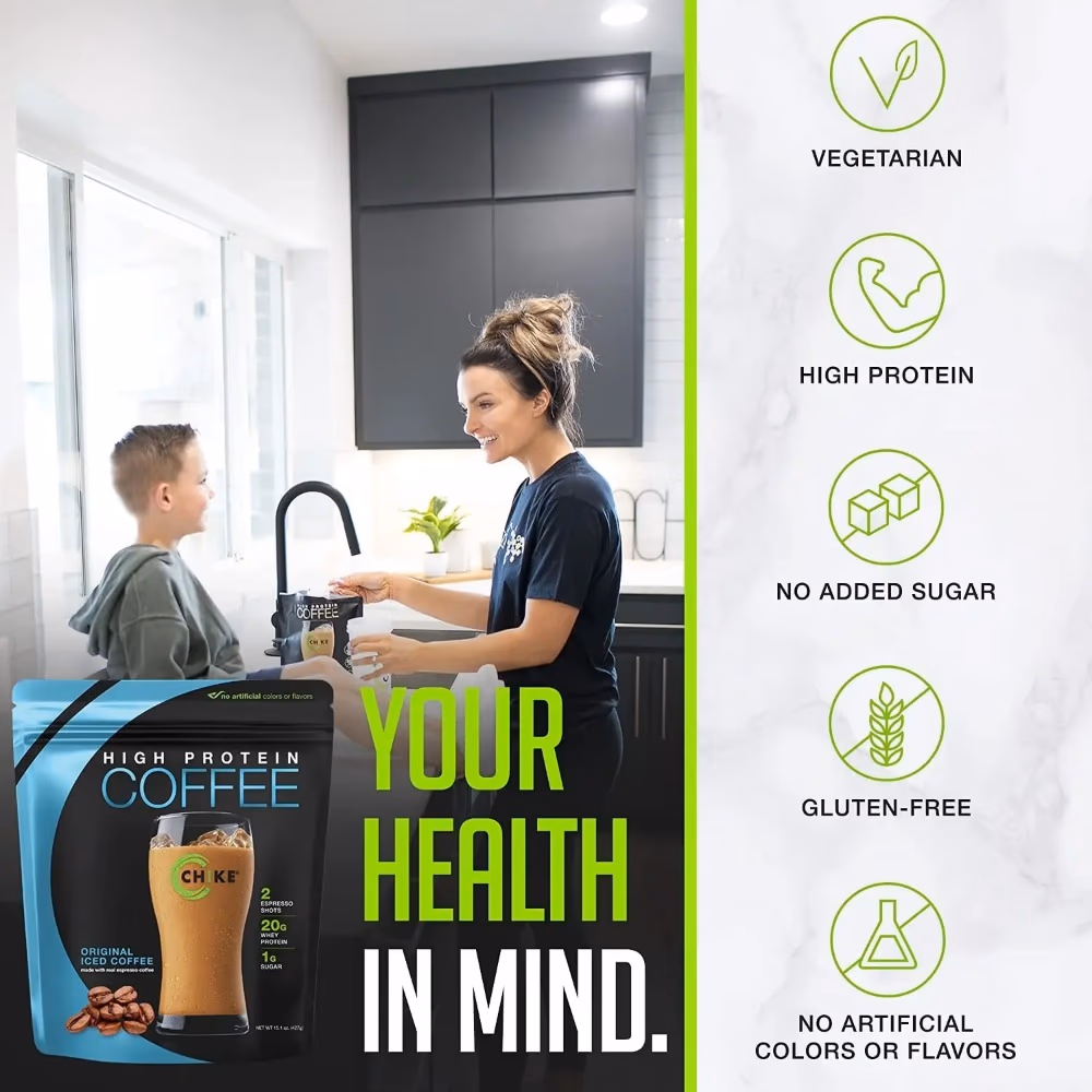 Chike Coffee Protein Original Iced Coffee 12 Servings – Protein Coffee Drink Mix with Classic Iced Coffee Flavor 5