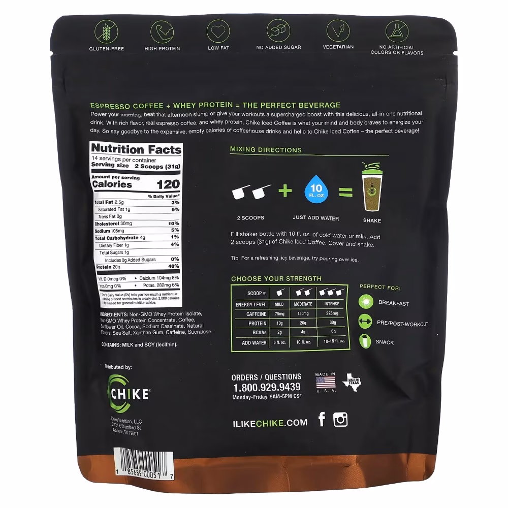 Chike Coffee Protein Mocha Iced Coffee 434g  2