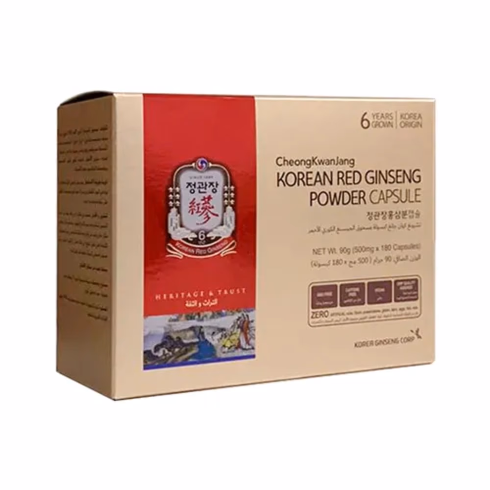CheongKwanJang Korean Red Ginseng Powder 180 Capsules – Herbal Supplement for Energy & Immune Support 5