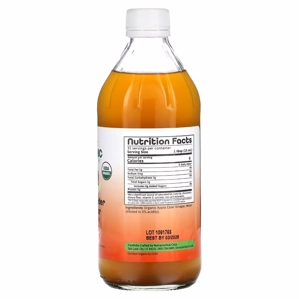 Dynamic Health Apple Cider Vinegar 473ml – Raw & Unfiltered Apple Cider Vinegar 3