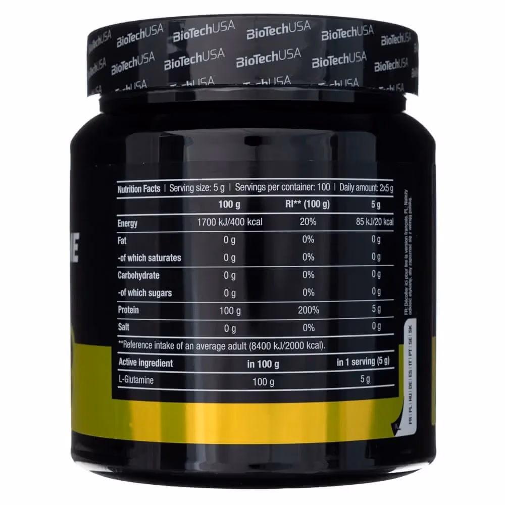 BioTechUSA L-Glutamine Powder 500g: Pure Amino Acid for Muscle Recovery & Immune Support 2