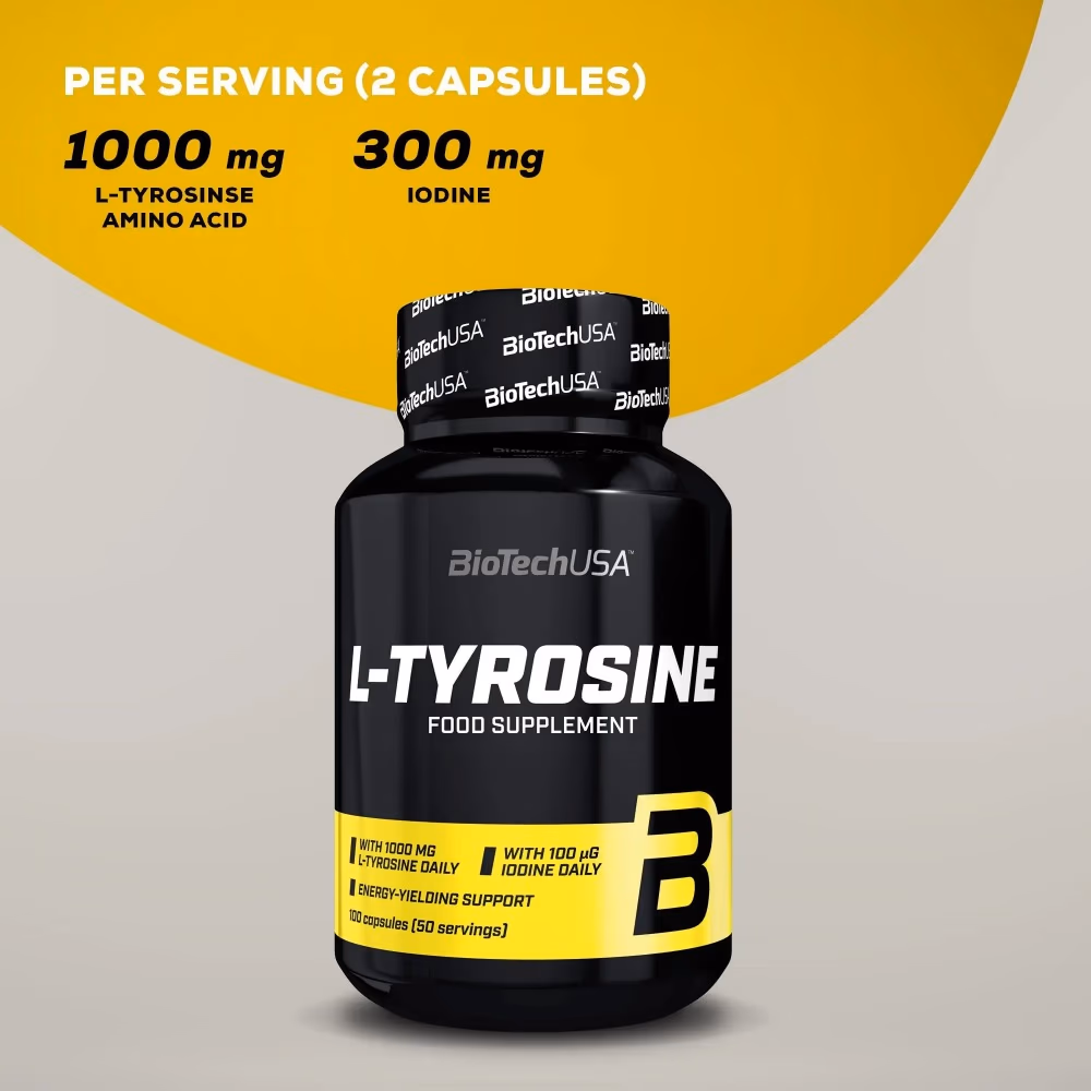 BioTechUSA L-Tyrosine 500mg 100 Capsules: Amino Acid Support for Focus, Mood & Mental Performance 3