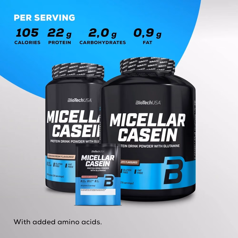 BioTechUSA Micellar Casein Vanilla 908g: Slow-Release Protein for Nighttime Muscle Recovery 5