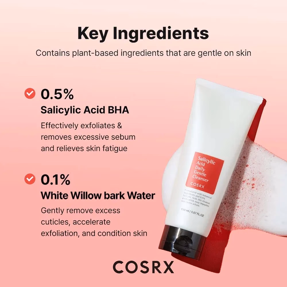 COSRX Salicylic Acid Daily Gentle Cleanser – 150ml 3