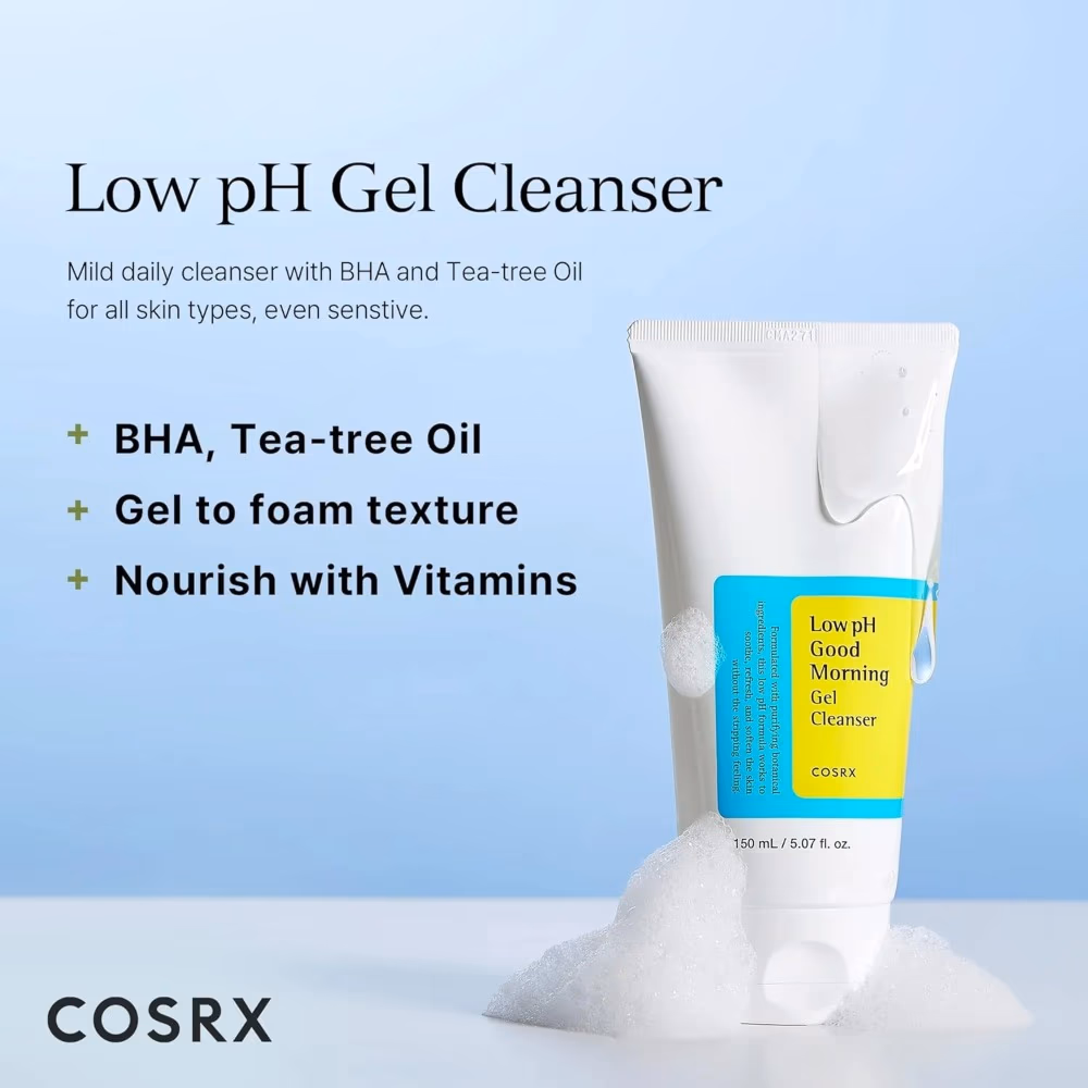 COSRX Low pH Good Morning Gel Cleanser – 150ml  3