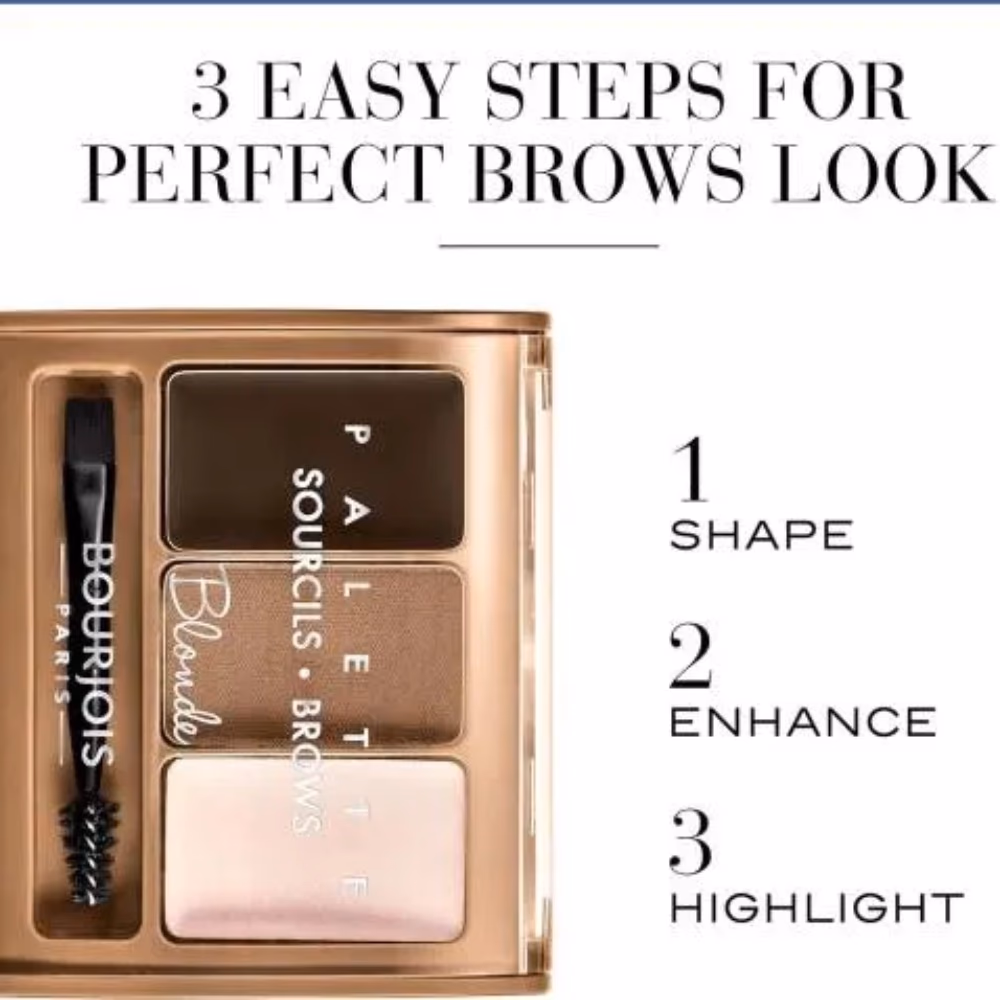 Bourjois The Perfect Eyebrows Kit | Brow Powder & Highlighter Palette with Applicator | Long-Lasting Natural Finish 4