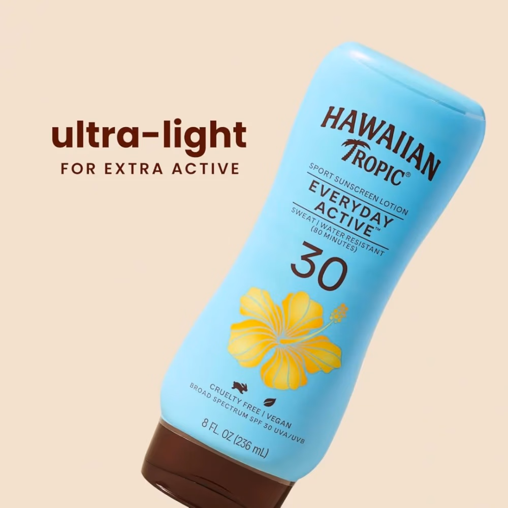Hawaiian Tropic Everyday Active Sunscreen Lotion SPF 30, 236ml | Lightweight, Water & Sweat Resistant Sun Protection 5