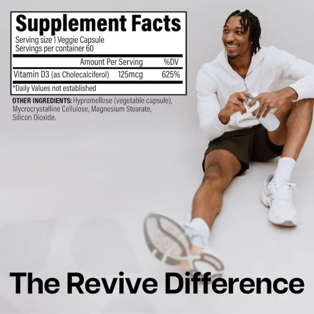 Revive Vitamin D3 125mcg - 60 Capsules 2