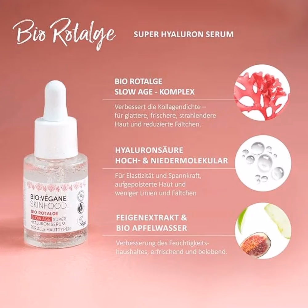 BIOVEGANE Skinfood Organic Red Algae Hyaluronic Serum 15ml 3