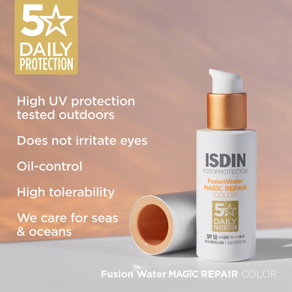 ISDIN Fotoprotector Fusion Water Magic Color SPF50 50ml – Tinted Sunscreen Fluid 3