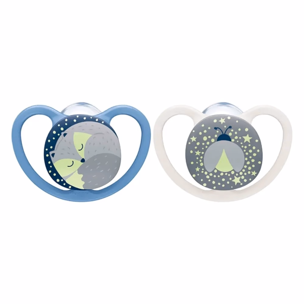 NUK Soother Space Night 0–6 Months – Orthodontic Night Pacifier 2