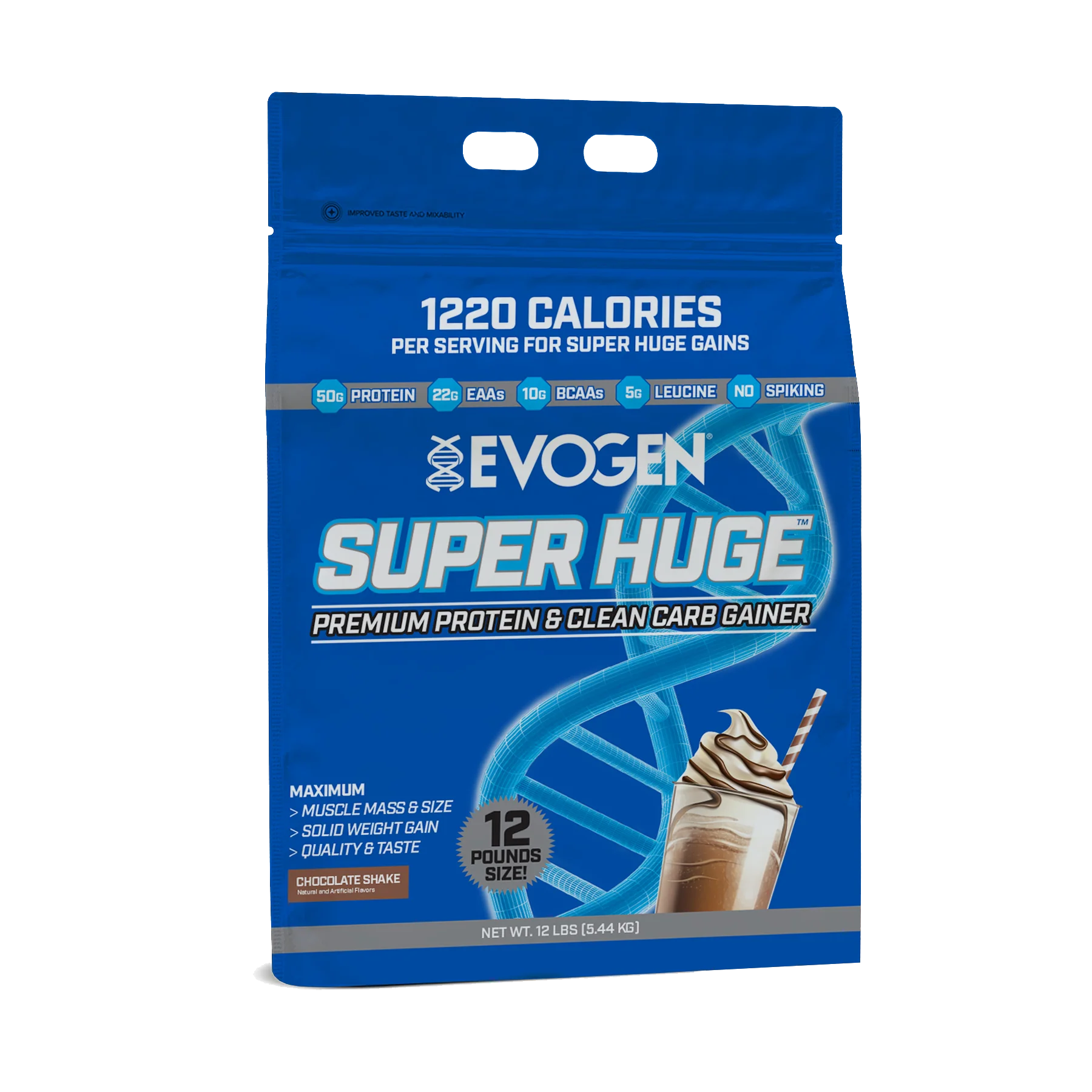 Evogen Super Huge Mass Gainer Chocolate Shake 12lb 2