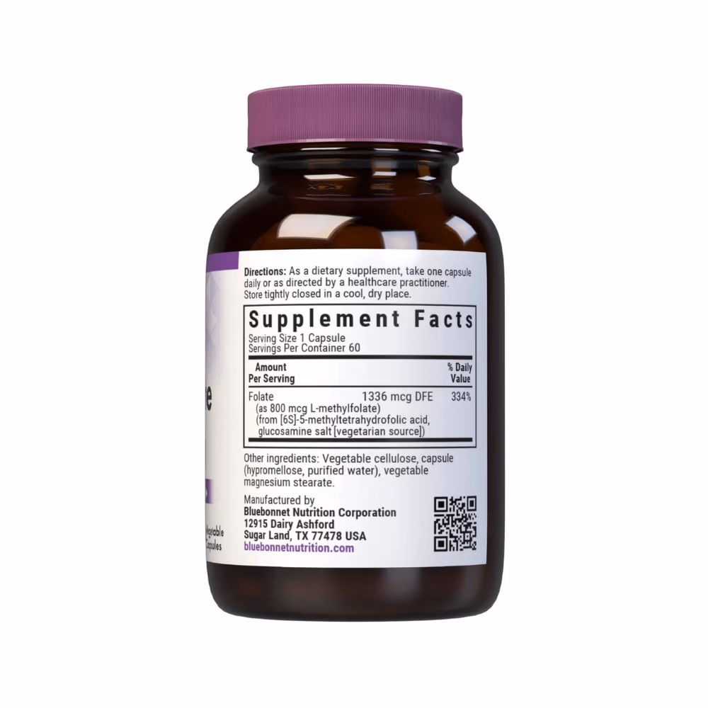 Bluebonnet Folic Acid 800mcg 90 Veg Caps 2