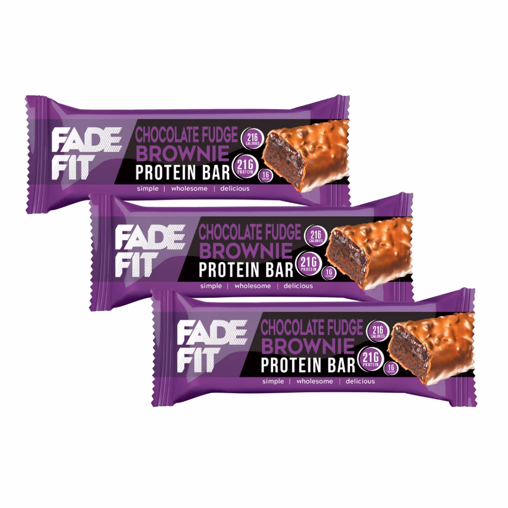 Fade Fit Chocolate Fudge Brownie Protein Bar – 55g 2
