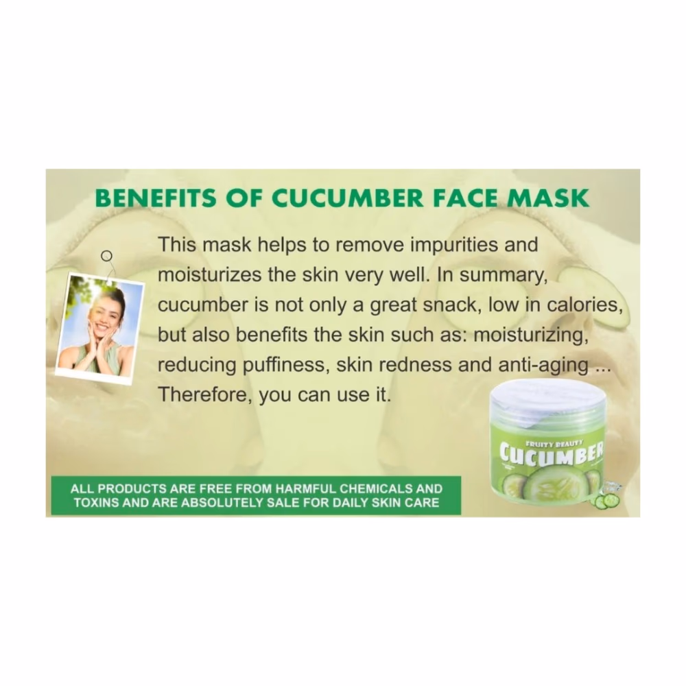 Fruity Beauty Cucumber Face and Body Mask 521ml 3