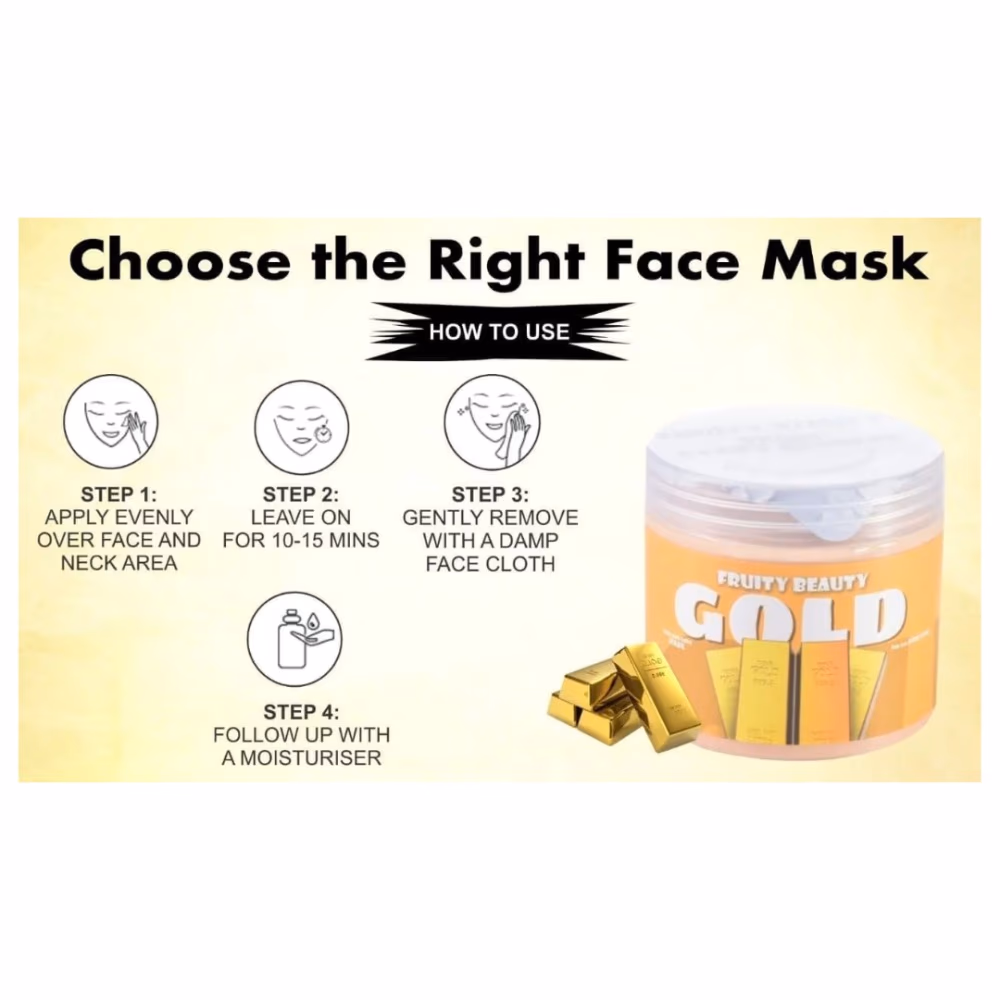 Fruity Beauty Gold Face & Body Mask 521ml 4