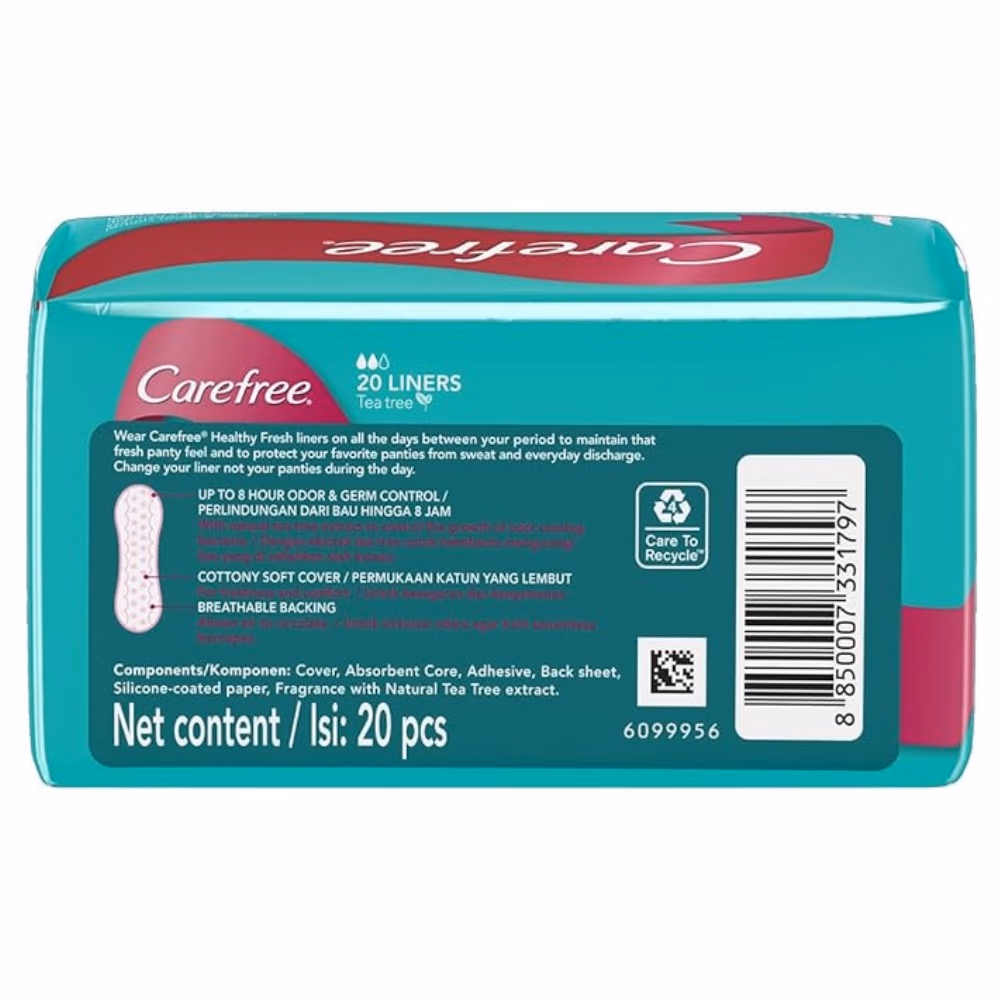 Carefree Healthy Fresh Tea Tree Liner 20s 3