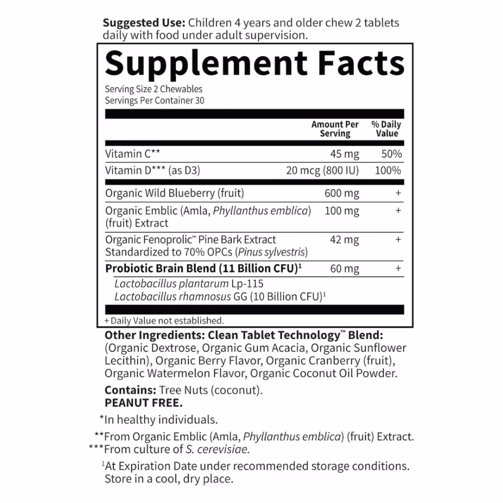 Garden of Life Dr. Formulated Attention & Focus for Kids 60 Chew Tabs 2