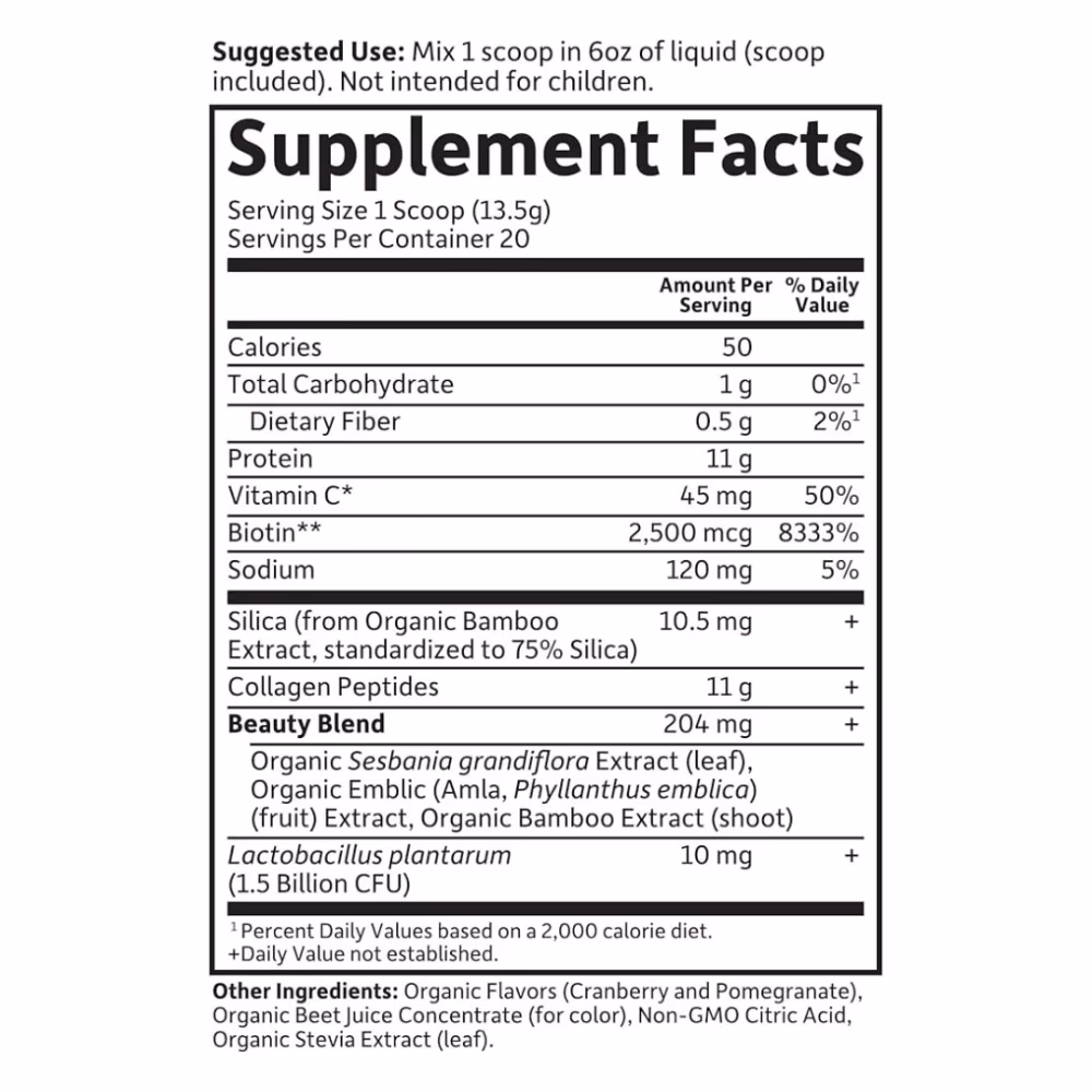 Garden of Life Collagen Beauty 270g Cranberry Pomegranate 2