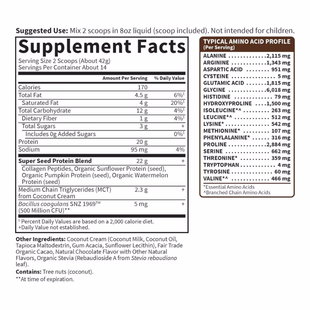 Garden of Life Collagen Protein Chocolate 588g 2