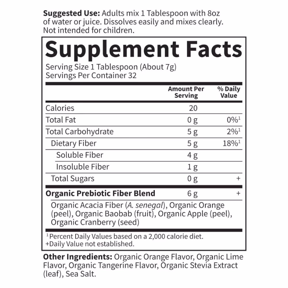 Garden of Life Dr. Formulated Organic 5g Prebiotic Fiber 192g 3
