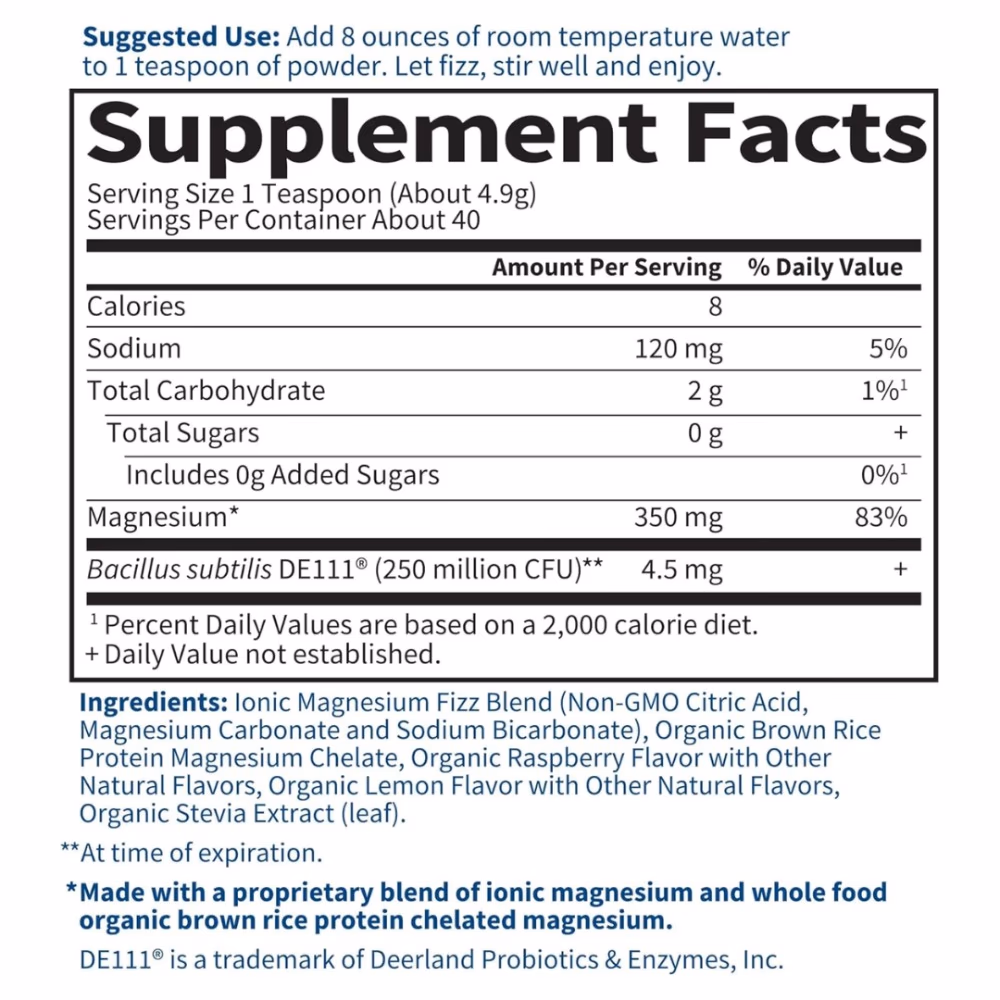 Garden of Life Dr. Formulated Whole Food Magnesium Powder 421g Raspberry Lemon 2