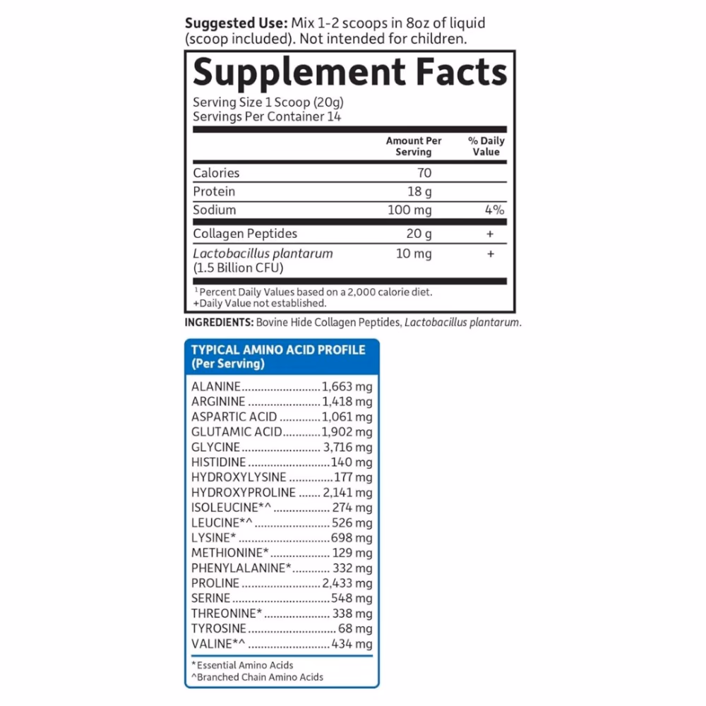 Garden of Life Grass Fed Collagen Peptides 280g Unflavored 2