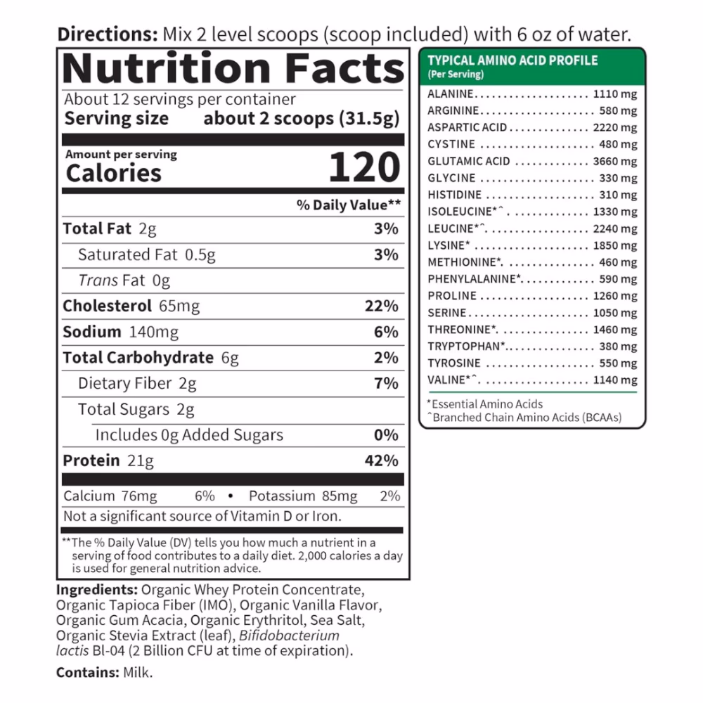 Garden of Life Grass-Fed Whey 640g Vanilla 2