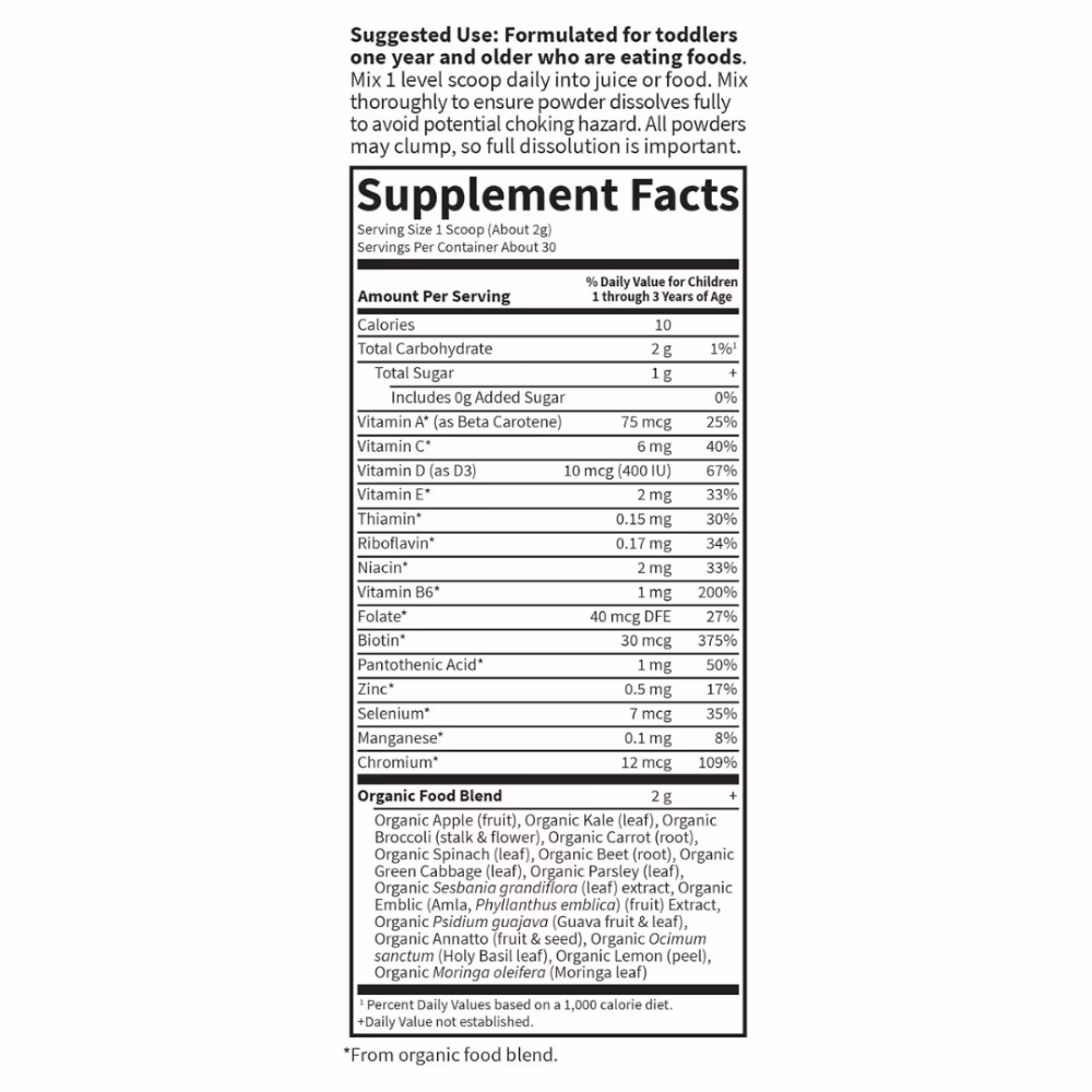 Garden of Life Kids Multivitamin Powder 60g 2