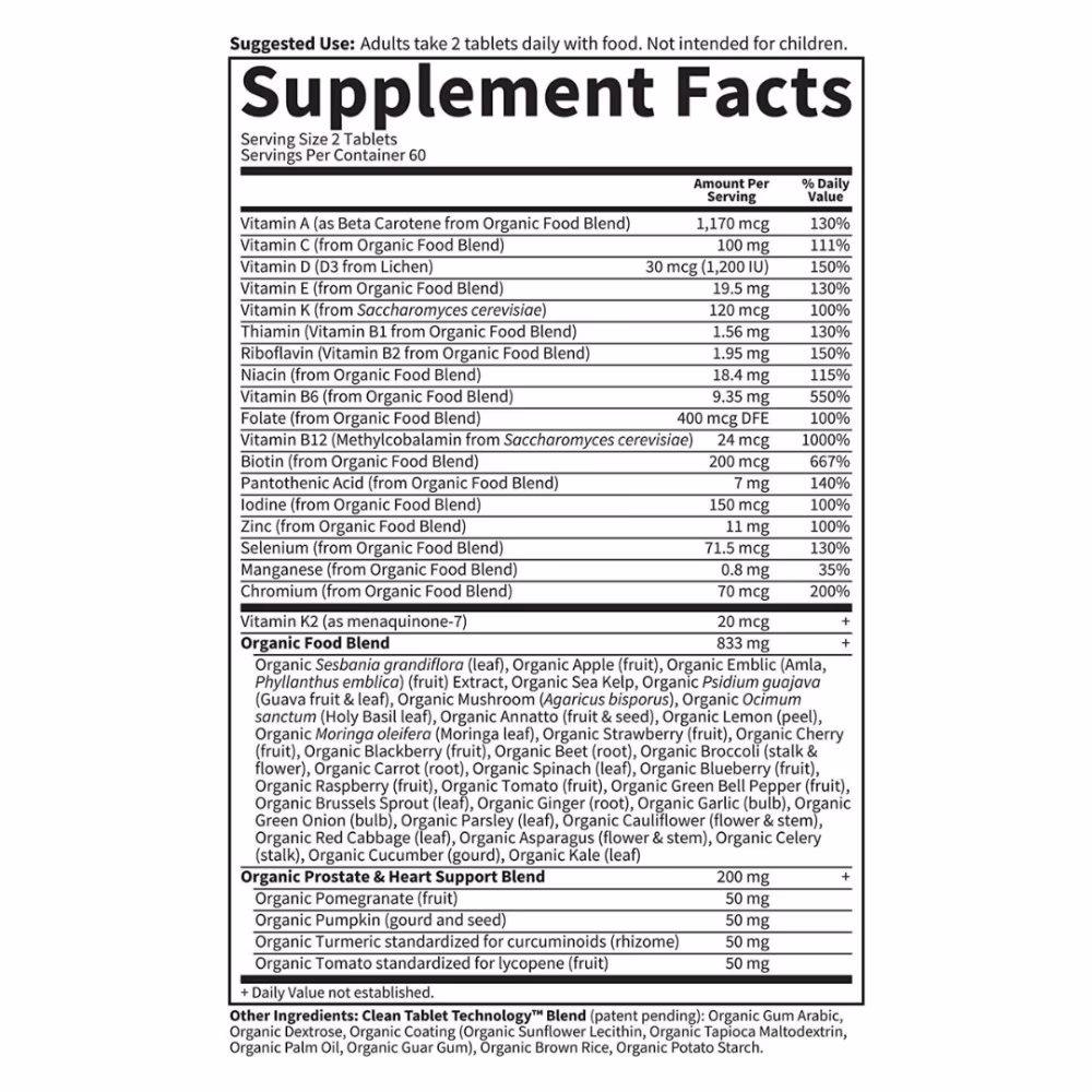 Garden of Life MyKind Men’s Multivitamin Tablets 120s 2