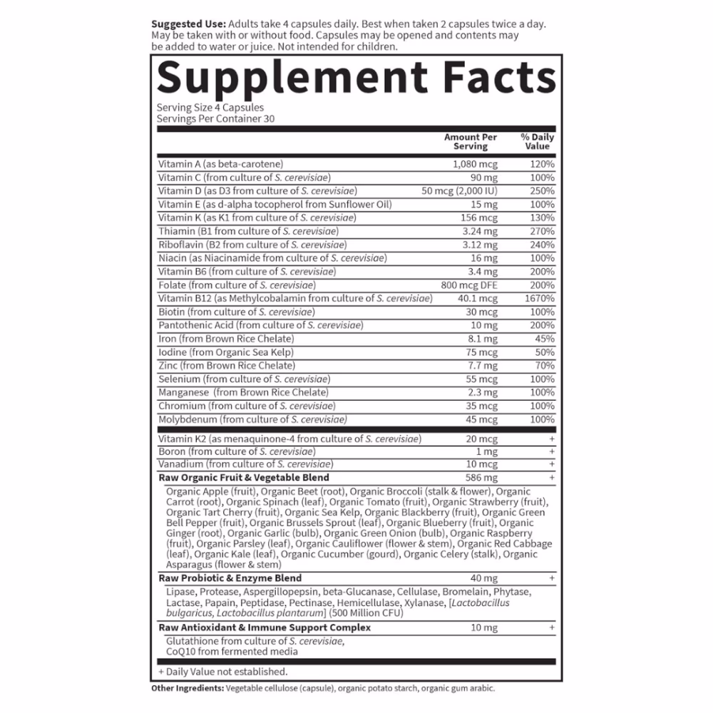 Garden of Life Vitamin Code Women 120 Vegetarian Capsules 2