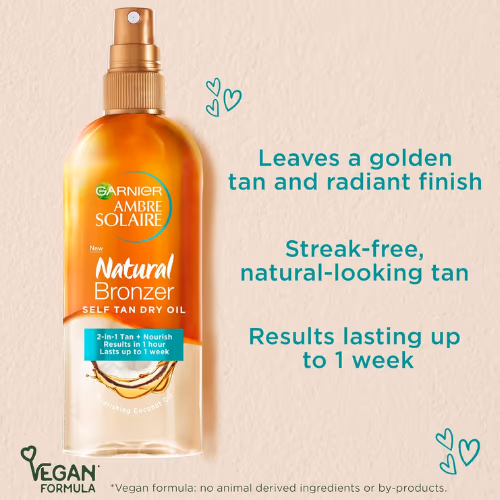Garnier Natural Bronzer Self Tan Dry Oil 150ml 2