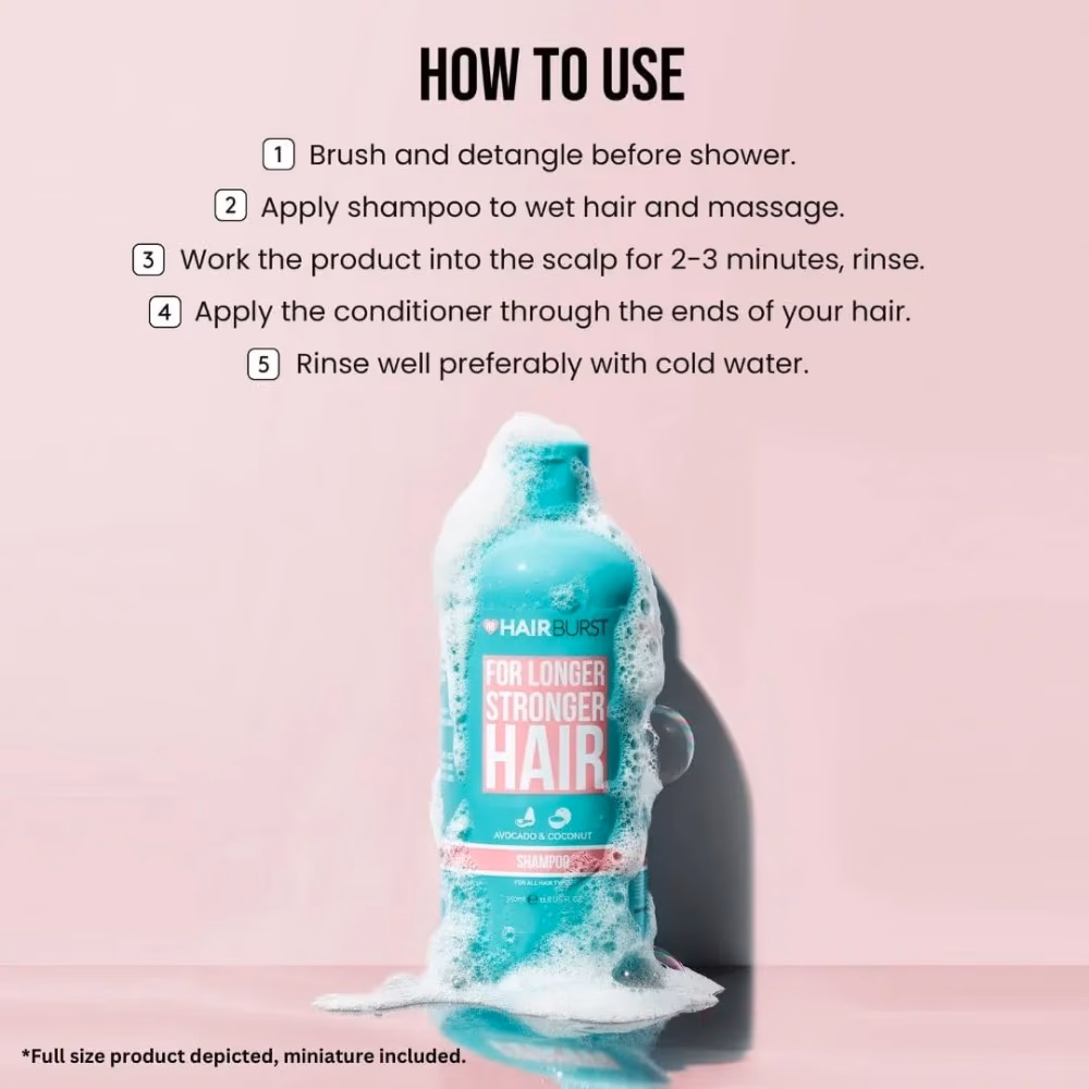 Hairburst Longer Stronger Hair Shampoo 60ml 2