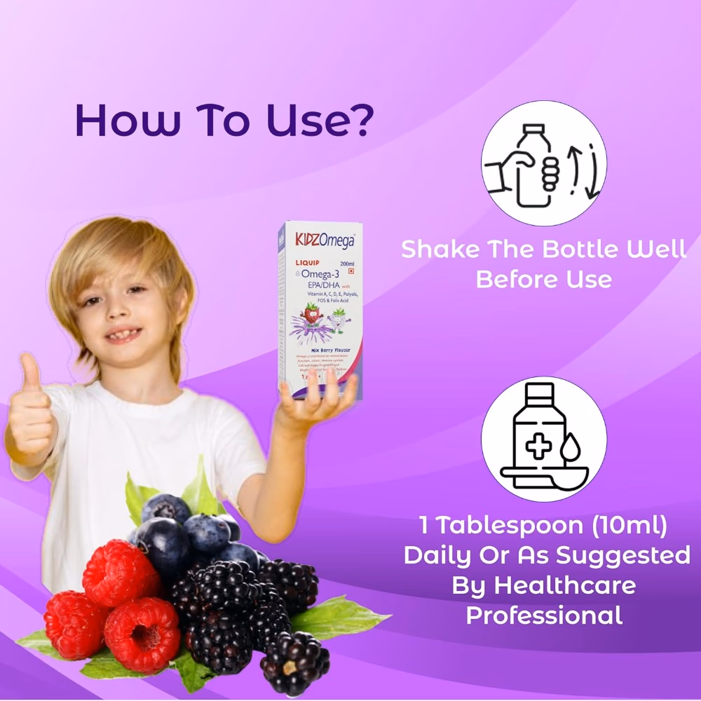 HealthAid Kidz Omega Liquid 200ml  4