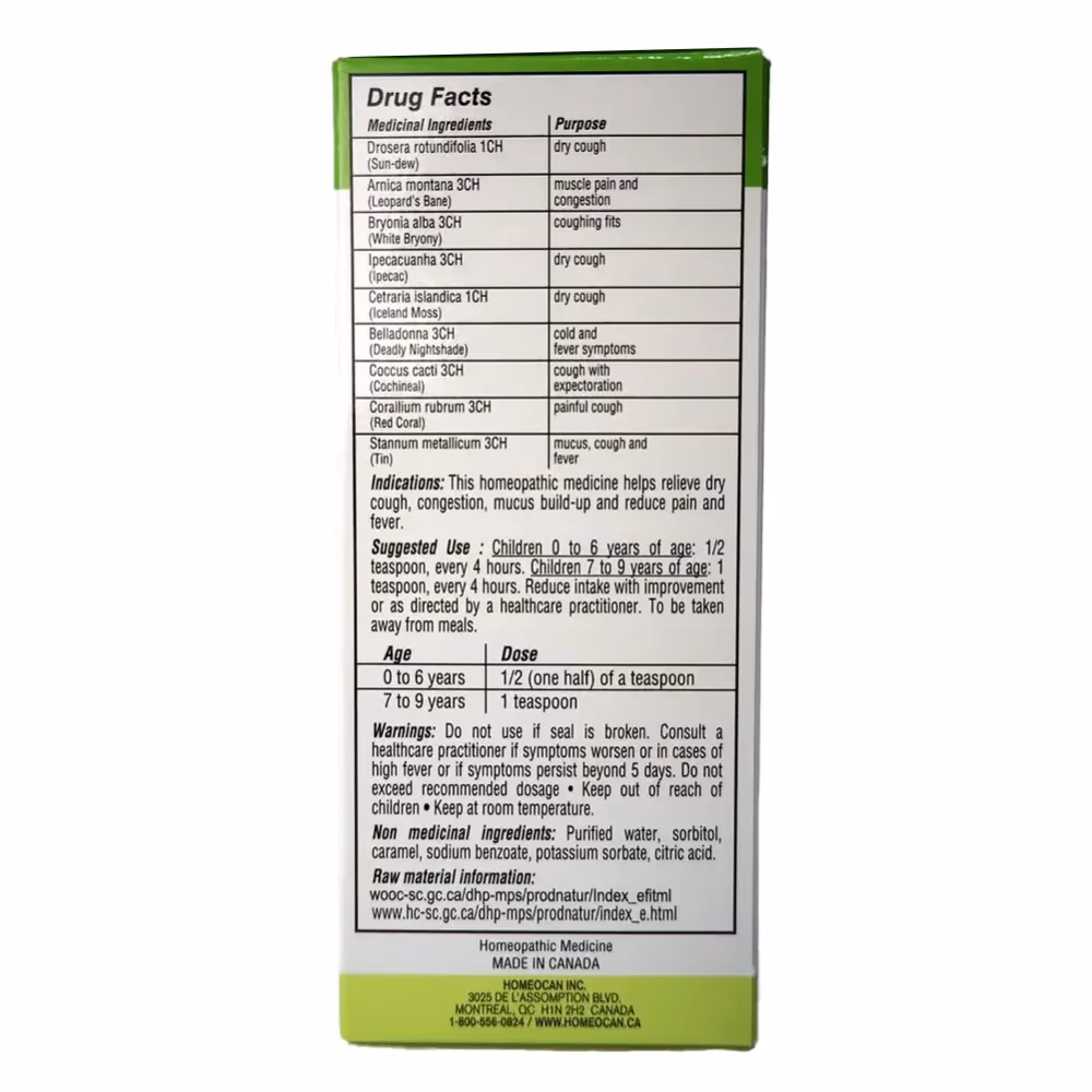 Homeocan Kids 0-9 Cough & Cold Herbal Syrup - 100ml 2