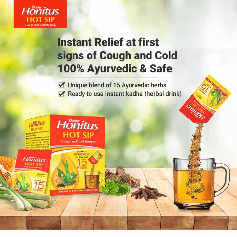 Dabur Honitus Hot SipPack of 10 Sachets 2