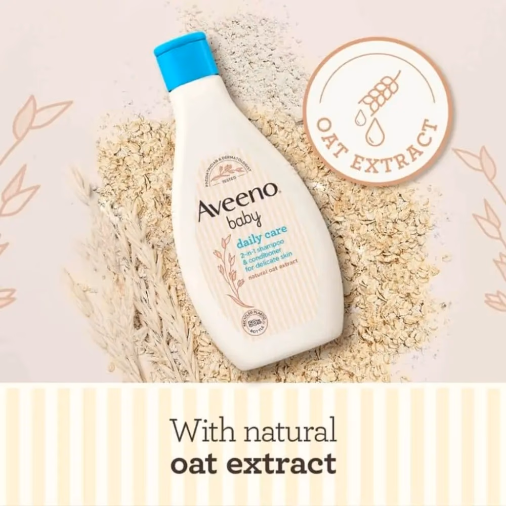 Aveeno Baby Daily Care Natural Oats Shampoo & Conditioner 250ml 3