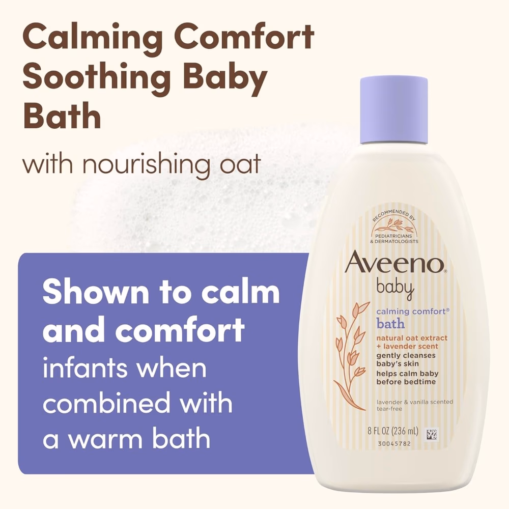 Aveeno Baby Calming Comfort Bath and Wash 250ml 2