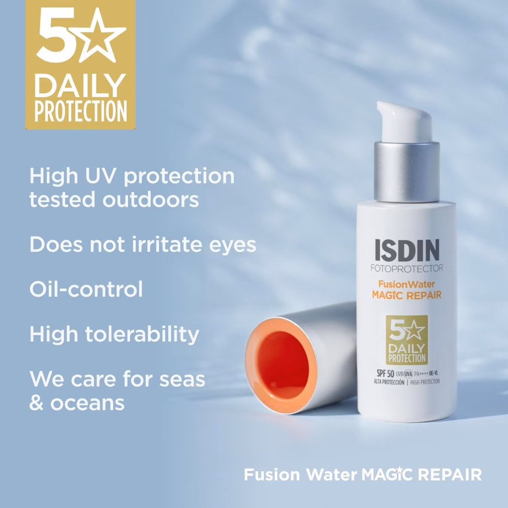 ISDIN Fotoprotector Fusion Water Magic Repair SPF 50 – 50ml  5