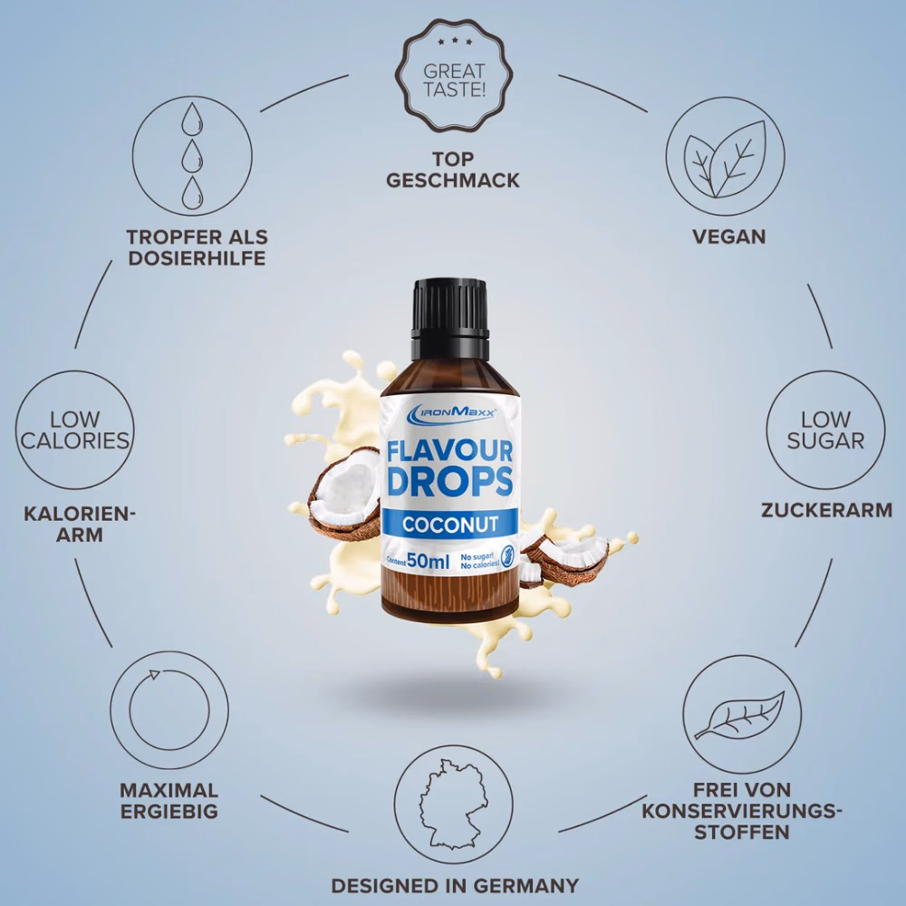 IronMaxx Flavour Drops Coconut 50ml 2